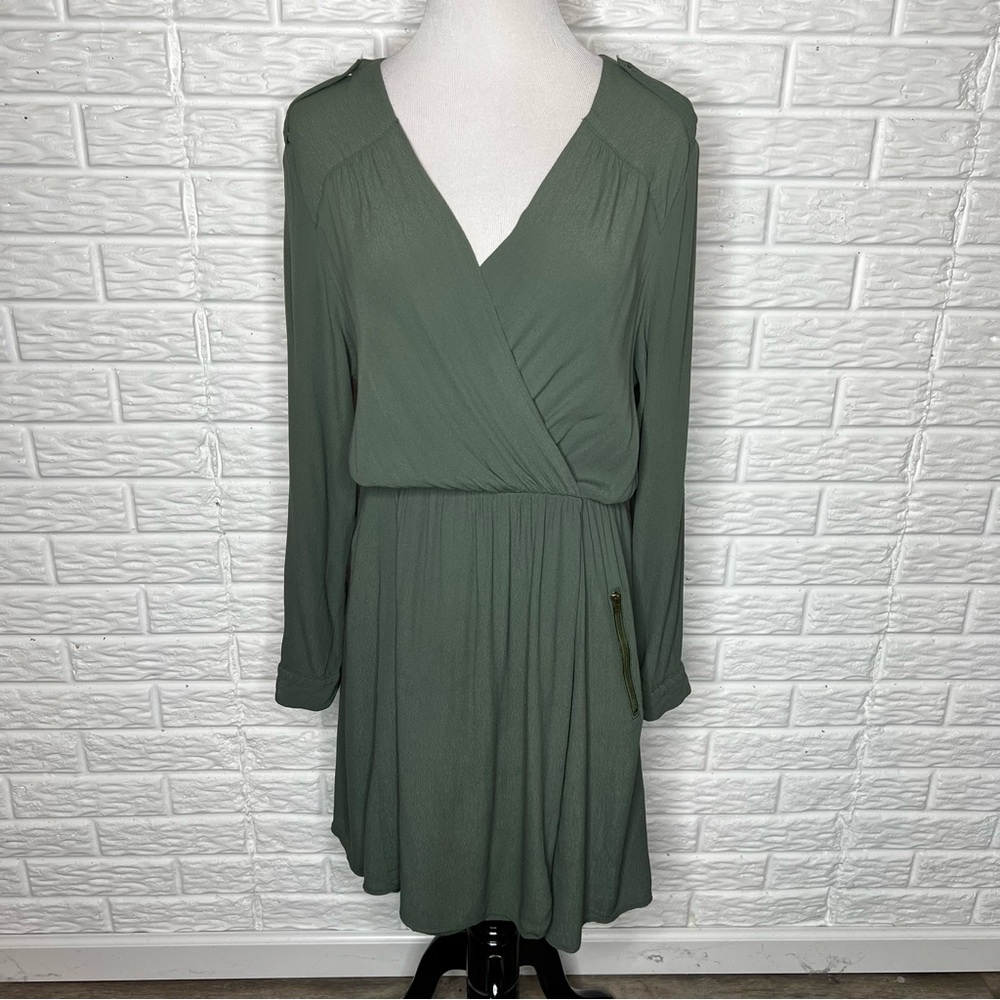 ANTHROPOLOGIE Maeve Lene Green Dress Size L - Picture 4 of 12